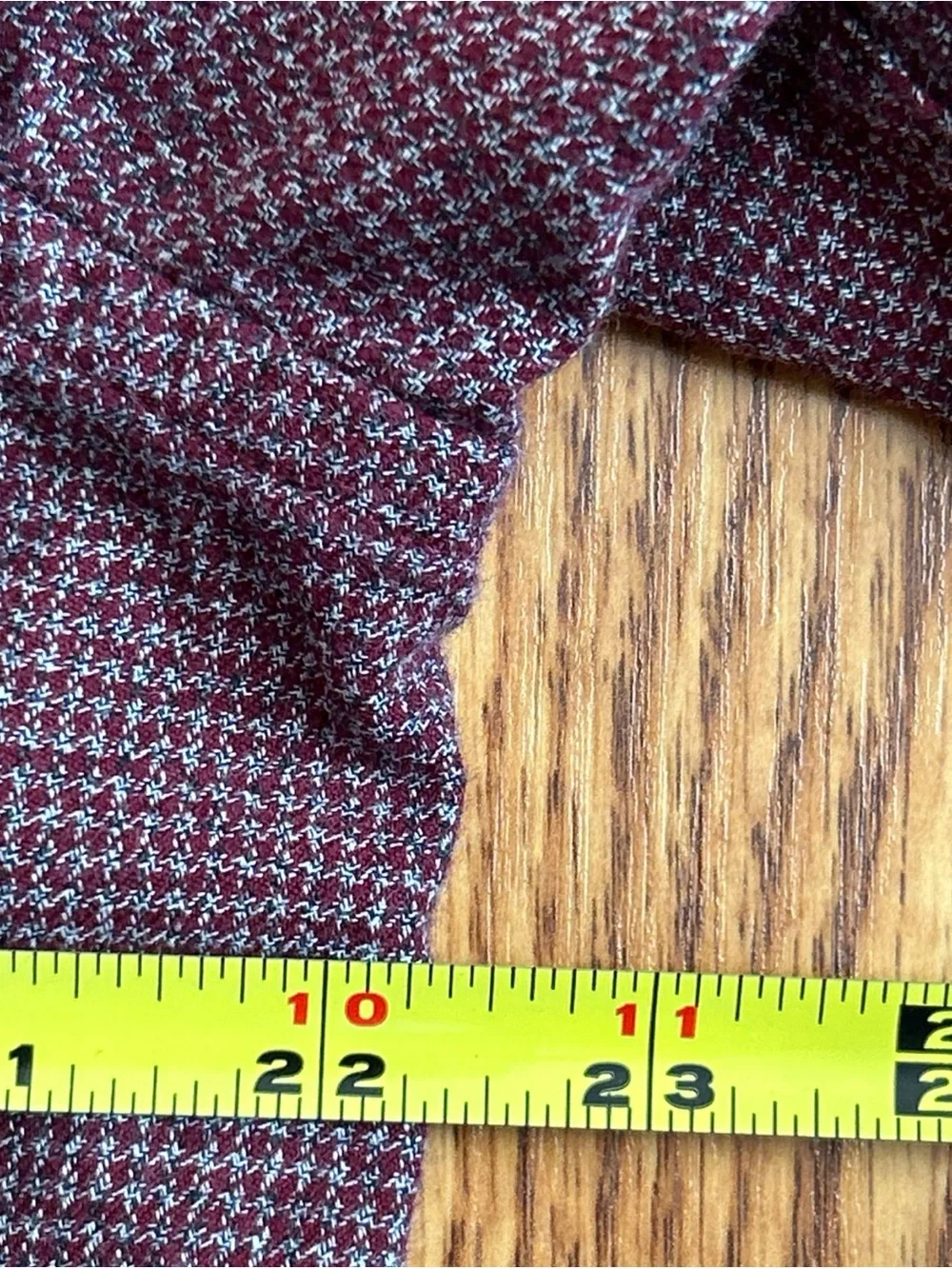 Old Navy Slim Fit Coupe Long Sleeve Heathered Burgundy Teens Size XL Button Down